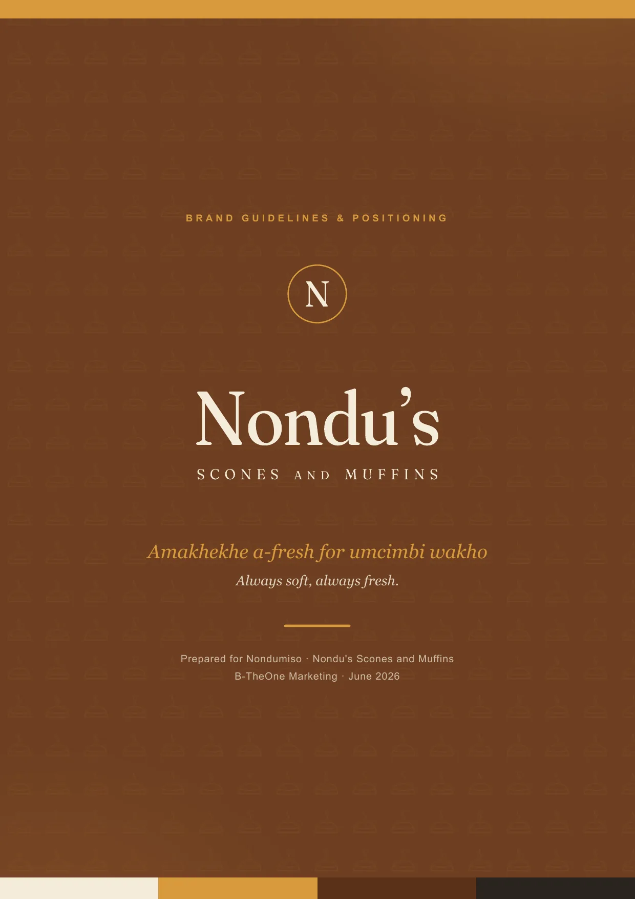 Nondu's Scones brand guidelines, cover